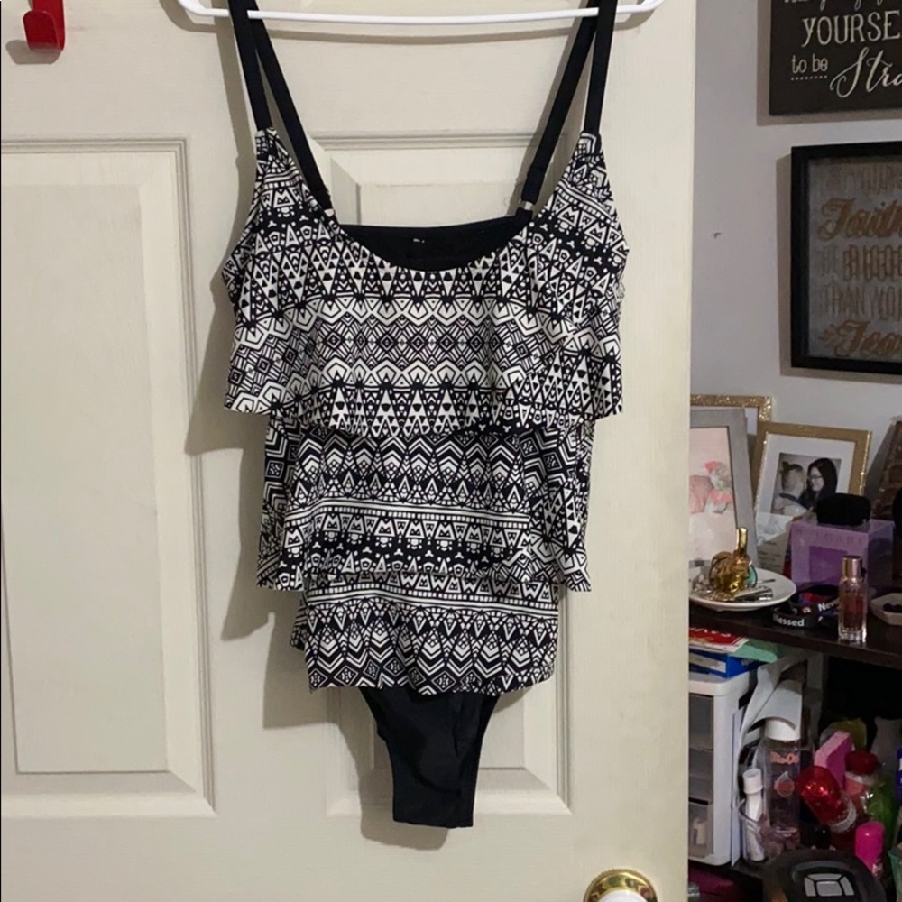 Sexy ruffle top one piece suit!